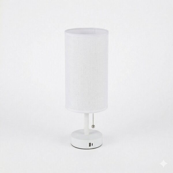 Brilagi - Stolní lampa s USB portem TABLON 1xE27/25W/230V bílá