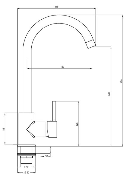 Deante Legato, nerezový dřez na desku 1-komorový Z/O 760x435x145 3,5" + dřezová baterie + sifon, vzor satyna, ZELA0113