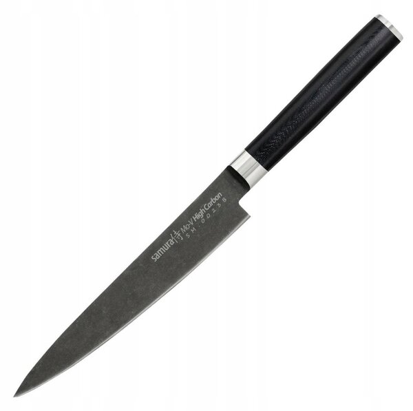 NŮŽ KUCHYŇSKÝ NŮŽ SAMURA MO-V STONEWASH JAPONSKÁ OCEL AUS-8 SM-0023