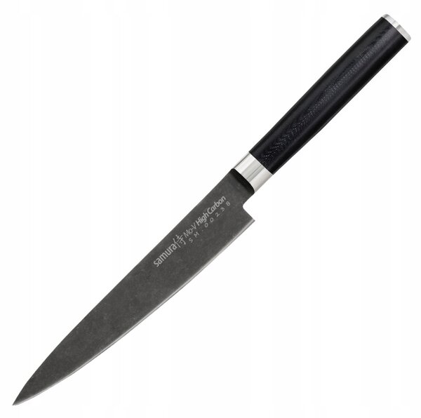 NŮŽ KUCHYŇSKÝ NŮŽ SAMURA MO-V STONEWASH JAPONSKÁ OCEL AUS-8 SM-0023