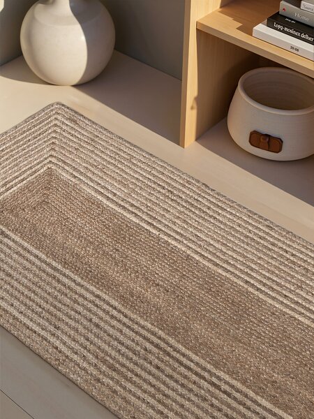 Hanse Home, Běhoun Juno 106329 Natural White Brown, 80x200, hnědá, chodba / předsíň