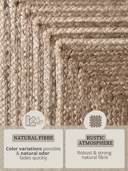 Hanse Home, Běhoun Juno 106329 Natural White Brown, 80x200, hnědá, chodba / předsíň