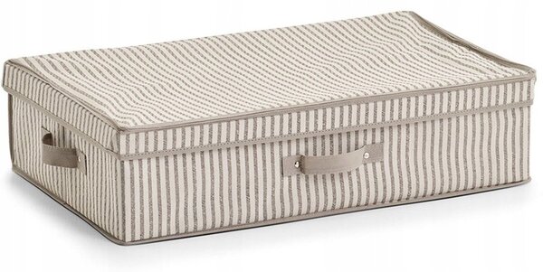 Zeller Present Pevný úložný box na oblečení, na textil, pod postel, proužek 62 x 38 x 16 cm