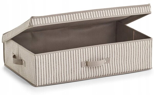Zeller Present Pevný úložný box na oblečení, na textil, pod postel, proužek 62 x 38 x 16 cm