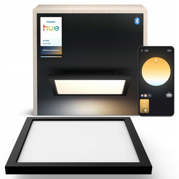 LED Panel Stropní Svítidlo 30x30 TW Inteligentní Zigbee Aurelle Philips HUE