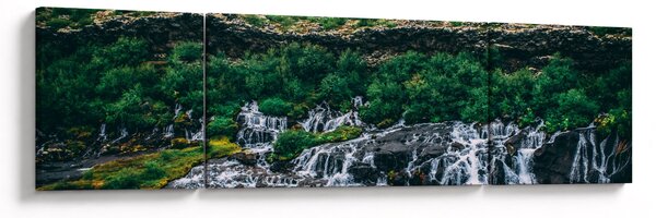 Obraz vodopádů v přírodě (170x50 cm)
