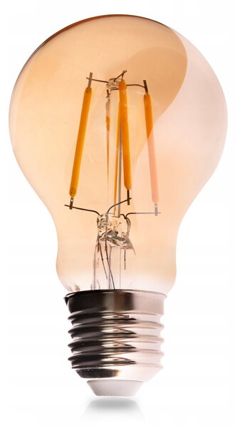 6x LED žárovka E27 A60 FILAMENT AMBER 6W 660LM = 50W 2000K 360° LUMILED