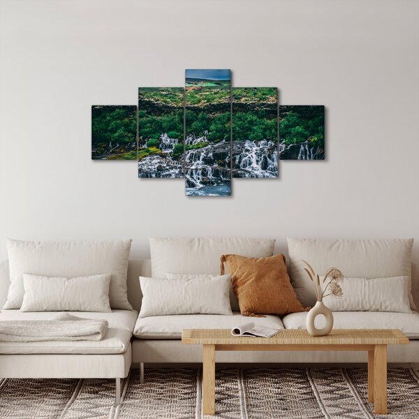 Obraz vodopádů v přírodě (125x70 cm)