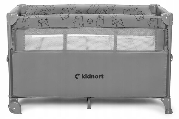 Cestovní postýlka Kidnort 68 x 128 cm šedá
