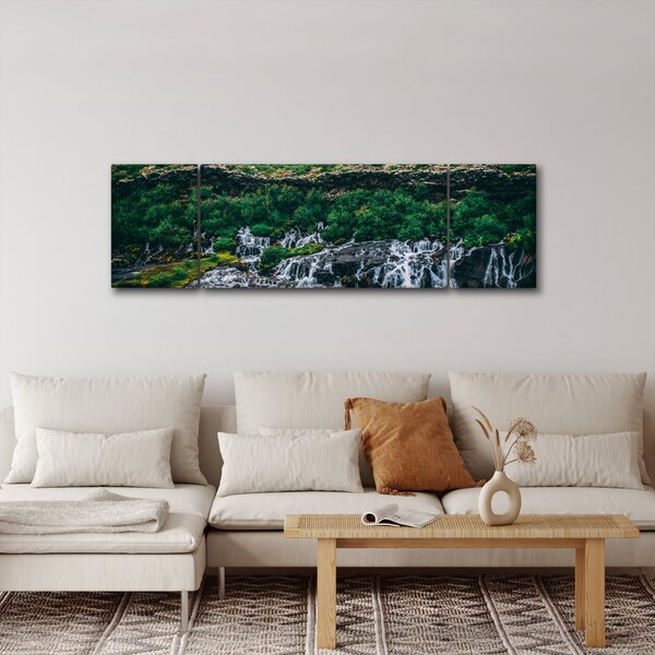 Obraz vodopádů v přírodě (170x50 cm)