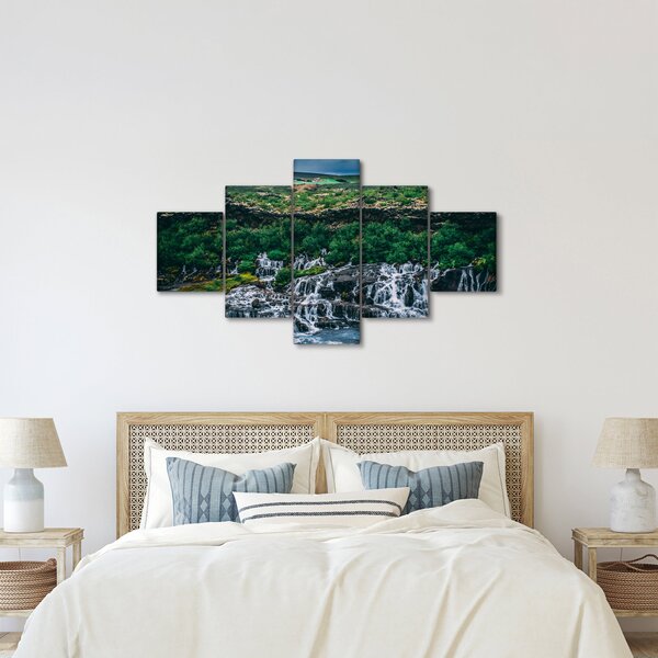 Obraz vodopádů v přírodě (125x70 cm)