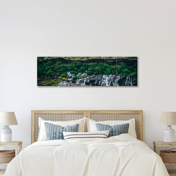 Obraz vodopádů v přírodě (170x50 cm)