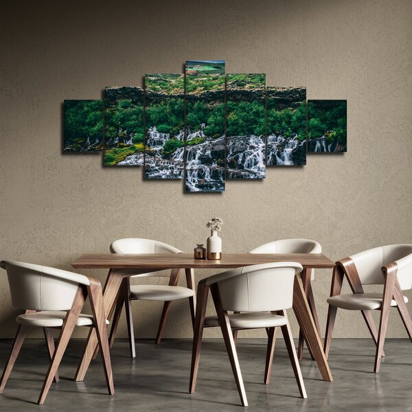Obraz vodopádů v přírodě (210x100 cm)