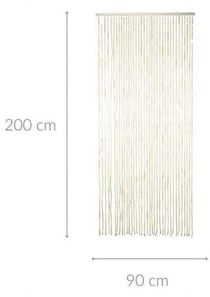 Bambusová dveřní Závěs Ambiance 90x200 cm boho