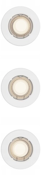 3x Zápustné halogenové svítidlo LED GU10 BÍLÉ Peridot Philips
