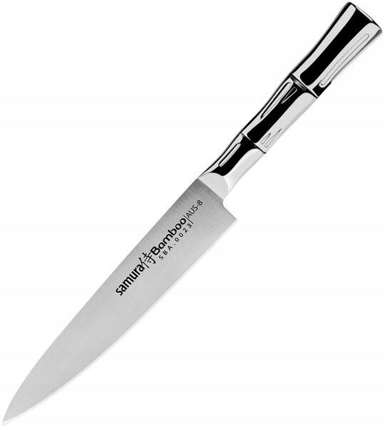 SAMURA BAMBUSOVÝ KUCHYŇSKÝ NŮŽ JAPONSKÁ OCEL AUS-8 59 HRC