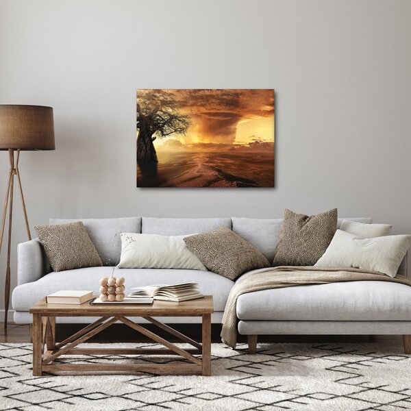 Obraz oranžových mračen (70x50 cm)