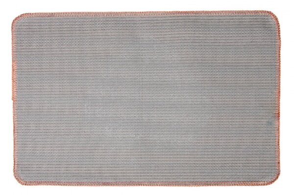 Starorůžová koupelnová předložka se srdcem M – 58x38x1 cm