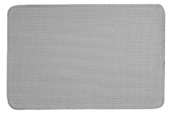 Modrá koupelnová předložka se srdcem M – 58x38x1 cm