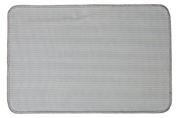 Šedá koupelnová předložka se srdcem M – 58x38x1 cm