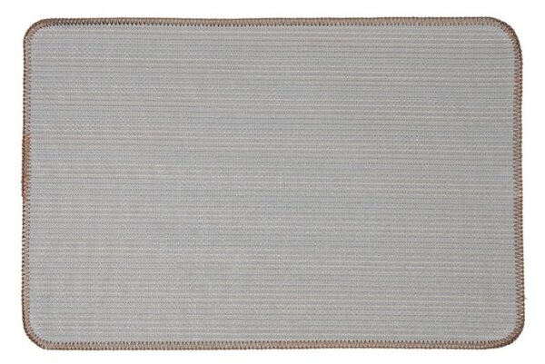 Hnědá koupelnová předložka se srdcem M – 58x38x1 cm
