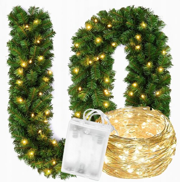 Vánoční girlanda MTA zelená plastová 300 cm 70 LED