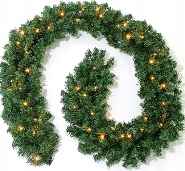 Vánoční girlanda MTA zelená plastová 300 cm 70 LED