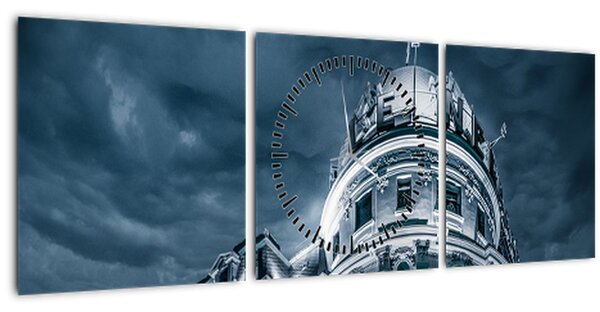 Obraz architektury v temnu (s hodinami) ()