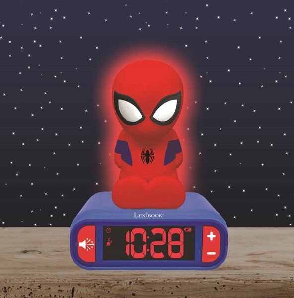Budík Spiderman se světlem a zvukovými efekty