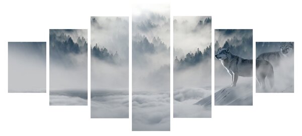 Obraz vlků (210x100 cm)
