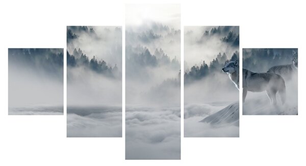 Obraz vlků (125x70 cm)