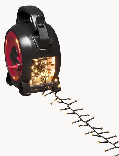 Exteriérový LED světelný řetěz's navíjecí cívkou Compact, teplá bílá