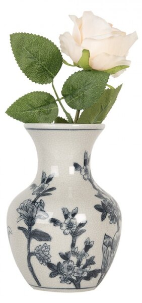 Keramická vázička v čínském stylu s modrým dekorem Tuur VII – 10x16 cm