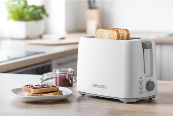 Sencor - Topinkovač s dvěma otvory 750W/230V bílá