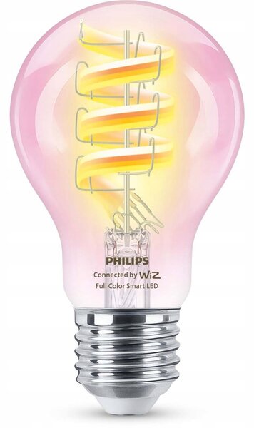 LED žárovka E27 PHILIPS Smart Filament, barevné světlo, 6,3W (ekvivalent 40W), 470lm