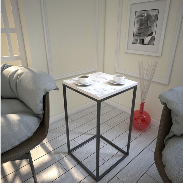 Odkládací stolek PURE 35x35 cm bílá