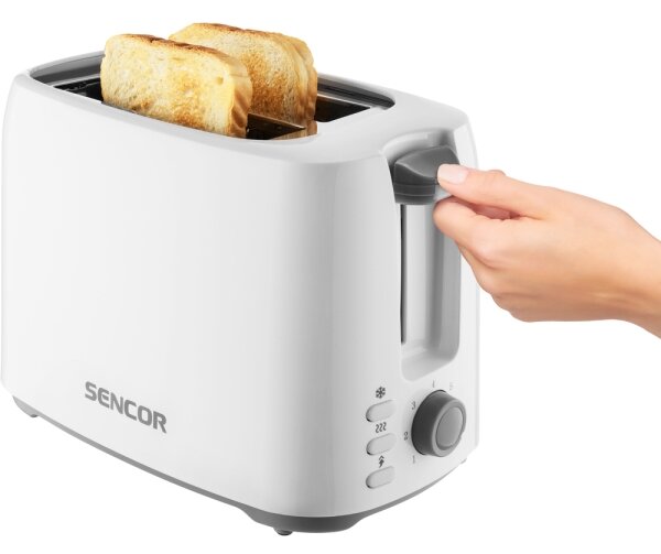 Sencor - Topinkovač s dvěma otvory 750W/230V bílá