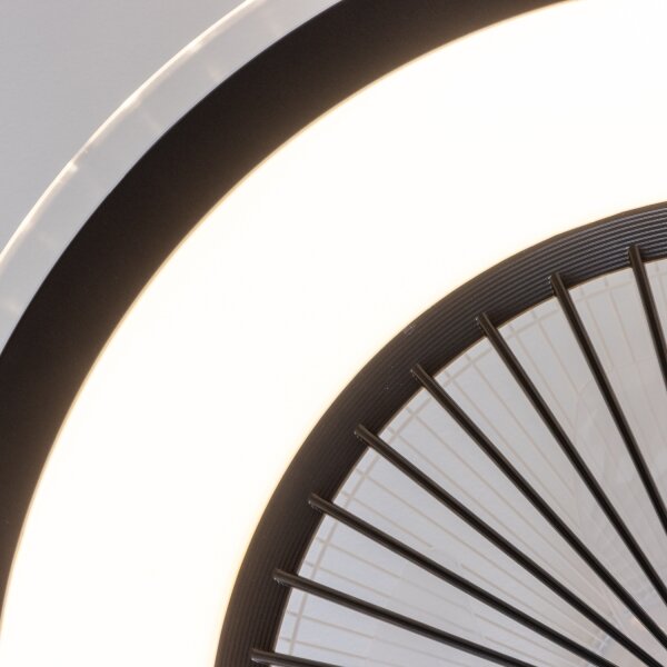 Brilagi - LED Stmívatelné svítidlo s ventilátorem RONDA LED/48W/230V černá + DO