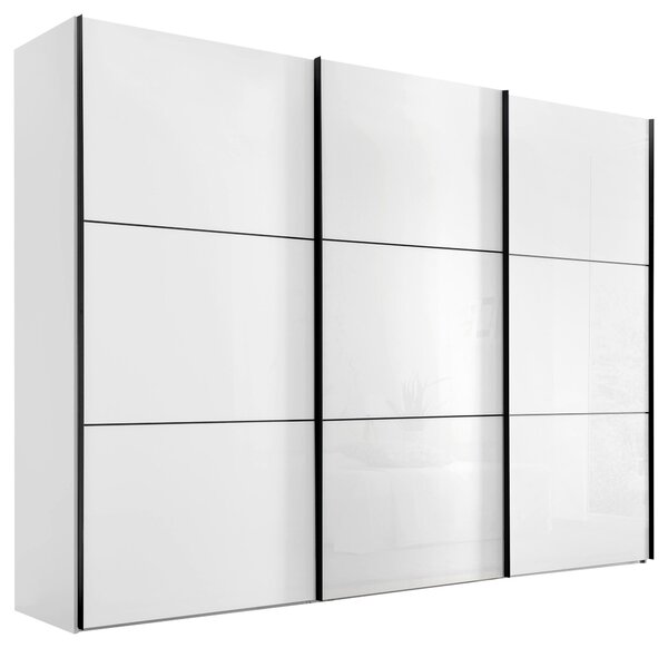 SKŘÍŇ S POSOUVACÍMI DVEŘMI, bílá, 249/222/68 cm Moderano - Šatní skříně