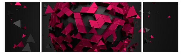 Obraz 3D abstrakce (170x50 cm)
