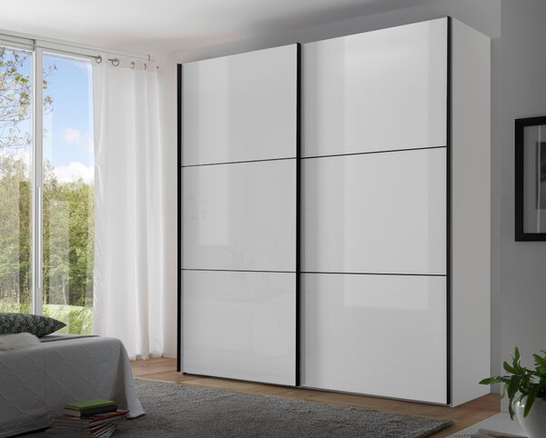 SKŘÍŇ S POSOUVACÍMI DVEŘMI, bílá, 167/222/68 cm Moderano - Šatní skříně