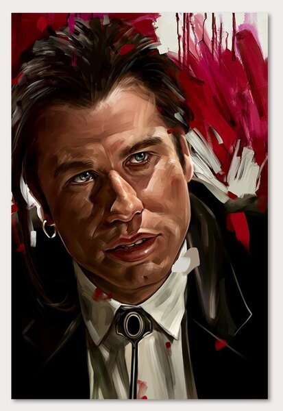 Obraz na plátně Pulp Fiction, John Travolta alias Vincent Vega - Dmitry Belov Rozměry: 40 x 60 cm