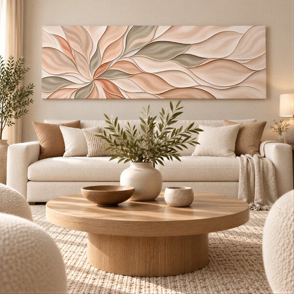 Obraz na plátně - Mandala Tiché vlnění FeelHappy.cz Rozměr obrazu (Šířka x Výška): 180 x 60 cm