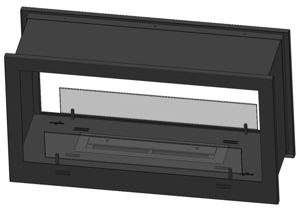 InFire - Vestavěný BIO krb 90x50 cm 3kW oboustranný