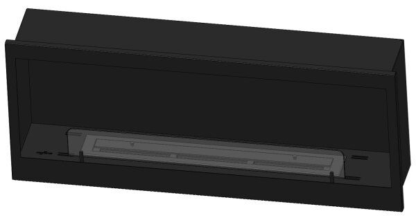 InFire - Vestavěný BIO krb 120x50 cm 3kW černá