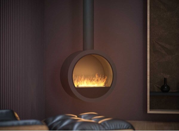 InFire - Závěsný BIO krb pr. 70 cm 3kW černá