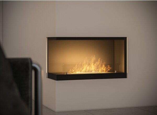 InFire - Rohový BIO krb 80x45 cm 3kW černá