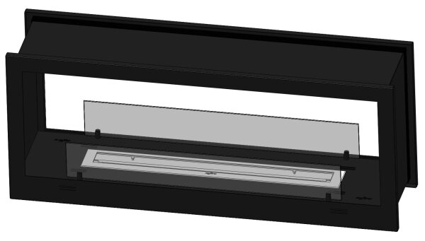InFire - Vestavěný BIO krb 120x50 cm 3kW oboustranný