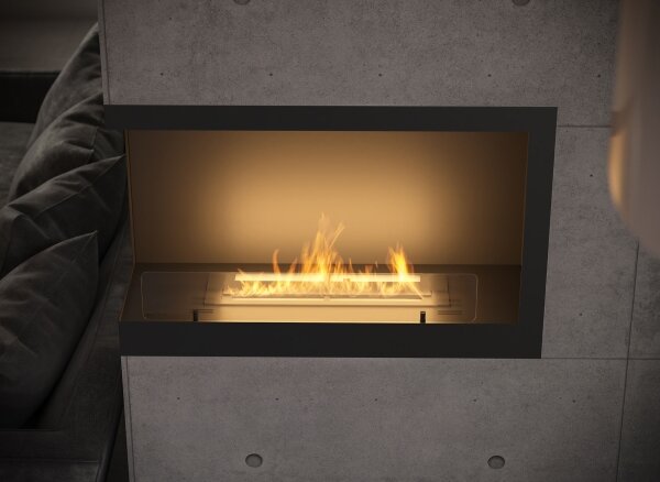 InFire - Rohový BIO krb 84x54 cm 3kW černá