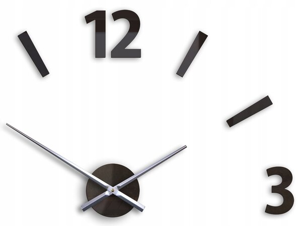 VELKÉ MODERNÍ HODINY NA ZEĎ KLAUS WENGE 75CM